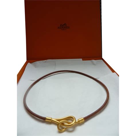 collier hermes cuir